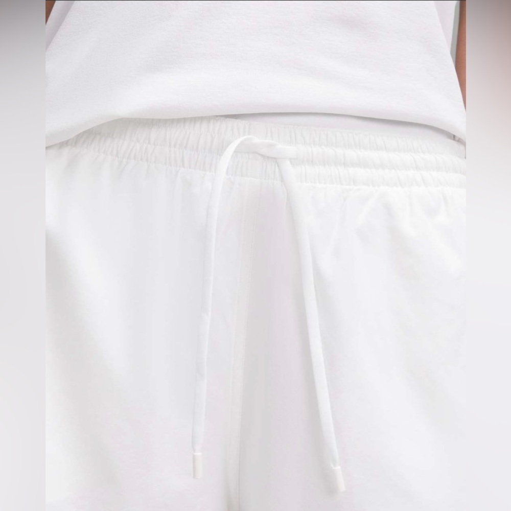 Lululemon Lightweight High-Rise Relaxed Short 3" * Long Liner in White / White - Picture 2 of 4